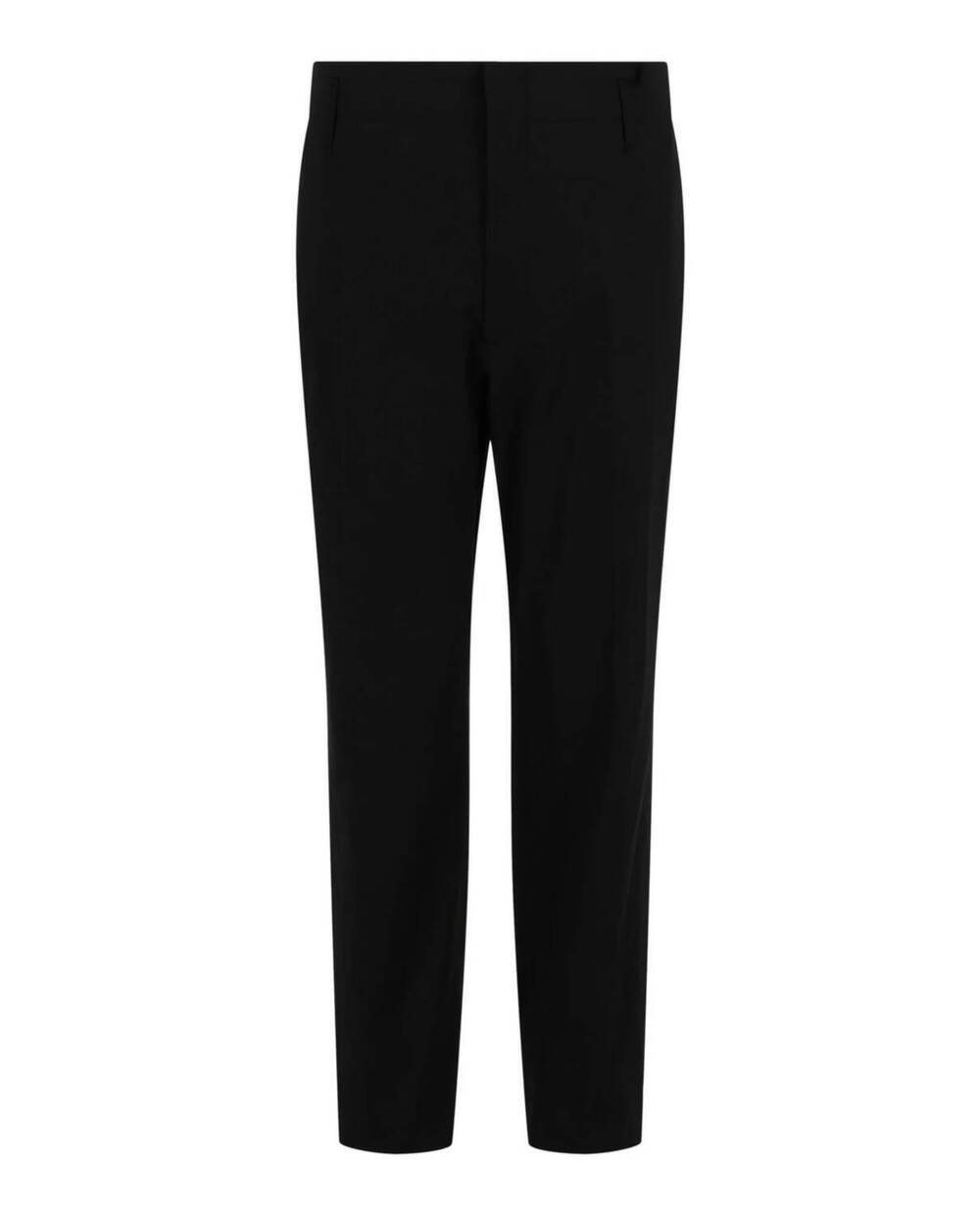 NEW SALVATORE FERRAGAMO men's twill trousers in black